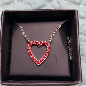 Ruby Red Heart Necklace